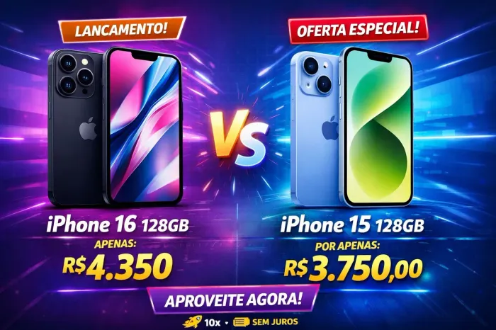 iPhone 15 e 16 mais baratos da região.Aproveitem!