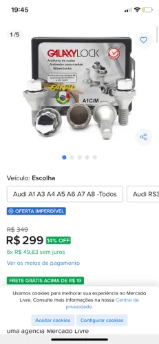 Parafusos anti furto hb20