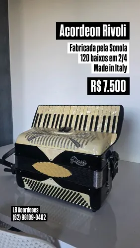 Acordeon Sonola Rivoli 120 baixos 