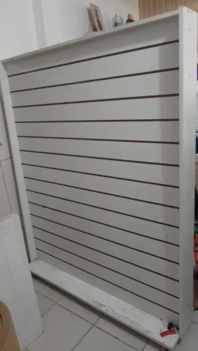 Painel canaleta do MDF branco