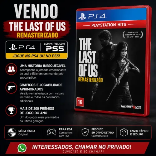 VENDO: The Last of Us Remasterizado - PS4 (Compatível com PS5)