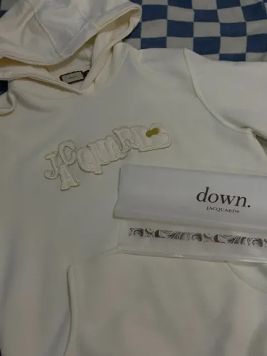 Moletom Down Jacquards Off White | Tam P | Estado de Novo