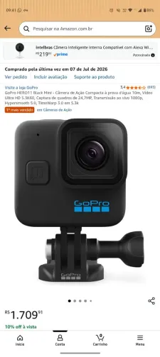 Go pro hero 11 mini LACRADO e com nota fiscal em meu nome