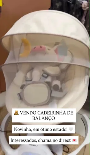 PRA SAIR RAPIDOOO!! Cadeirinha de balanço COMPLETA usada 4 vezes