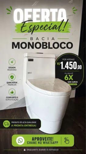 Bacia Monobloco - LOJA DIPLAN