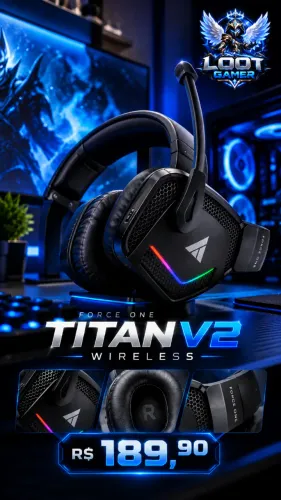 Headset Gamer Wireless Sem Fio Tri-Mode