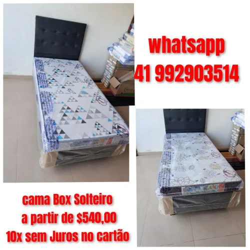 Cama box solteiro # várias opções nova 10x sem juros no cartão 