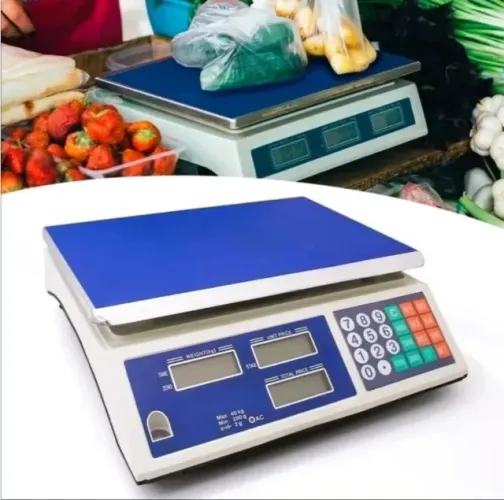 Balança digital 40kg bivolt 110/220v eletrônica recarregável cozinha comércio