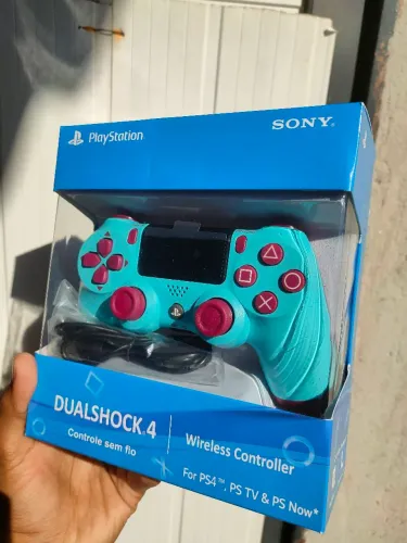 Controle de ps4 Bluetooth edição blue Berry