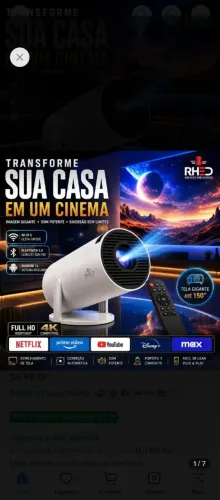 Projetor smart portátil