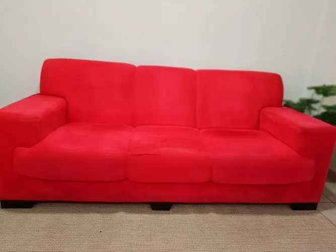 SOFA MODERNO VERMELHO 2 M