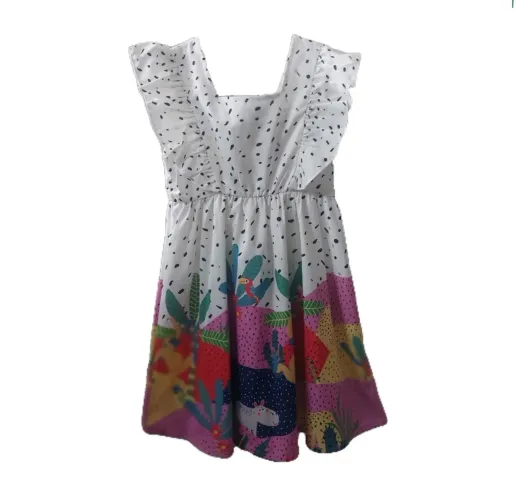 Vestido estampado menina 8 anos