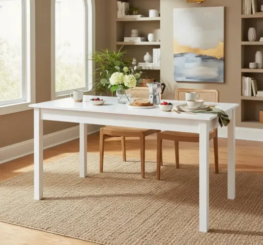 Mesa de jantar branca