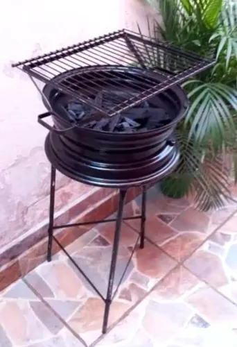 Churrasqueira Portátil Roda de Carro Aro 13