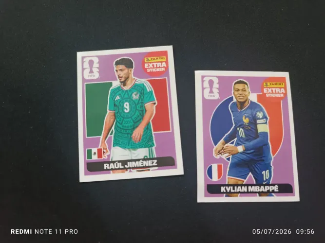 Figurinhas Legend da Copa do Mundo [Mbappé & Raúl Jiménez]