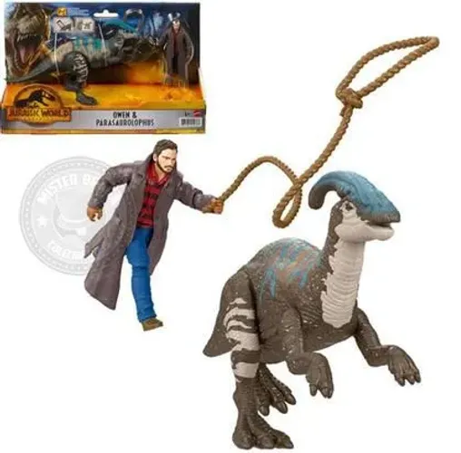 Dinossauro Jurassic World Dominion Owen & Parasaurolophus Mattel Original Lacrado Fábrica