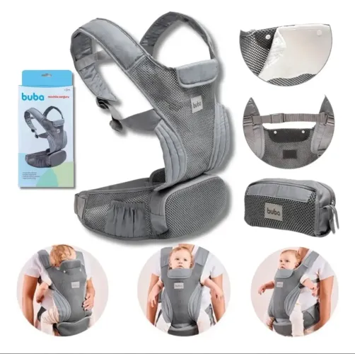 Bolsa Mochila Canguru Bebê Passeio Até 15kg 3 Posições +3m