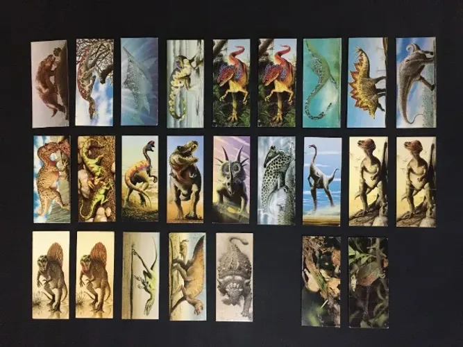 Lote com 25 Cards / Figurinhas Coleção Álbum Dinossauros Chocolate Surpresa Nestlé 1993