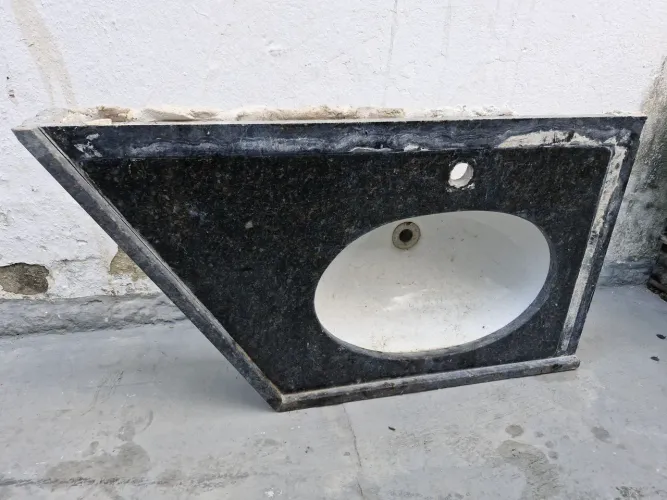 Pia de granito para esquina