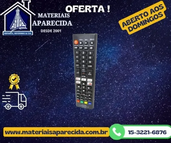 Controle Remoto para Tv LG Samsung Smart Netflix 7384