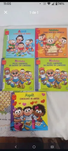 Lote livros capa dura turma da Monica
