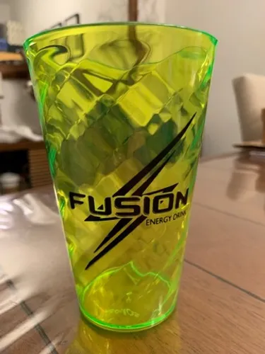 Copo acrílico novo colecionador fusion energy drink 500ml