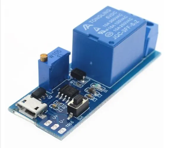 Módulo Relé Temporizador Atraso 5v À 30v Micro Usb Trigger Arduino Automação COD-AM483