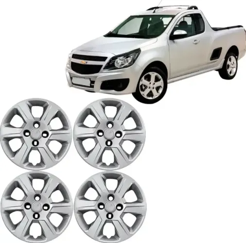 Jogo 4 Peças - Calota Aro 14 - Chevrolet Montana 2013 / 2014 - Grid