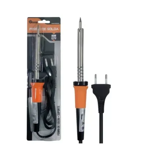 Ferro de Solda de 60W ou 80W de 127V com suporte.