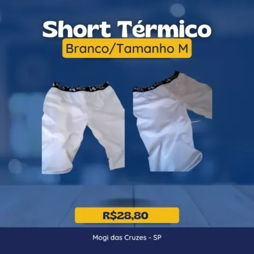 short termico branco - Black Friday - Presente de Natal