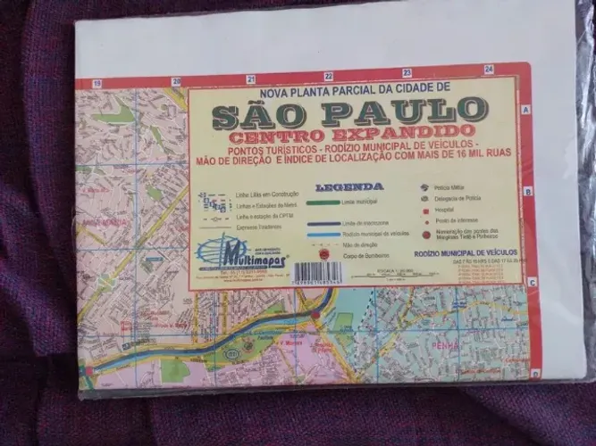 Mapa da cidade de São Paulo - Centro expandido