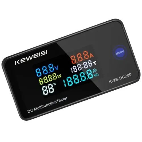 Meditor LCD Wattímetro, voltímetro, amperímetro, C/shunt Keweisi kws-DC200 DC 0-200V, 10A