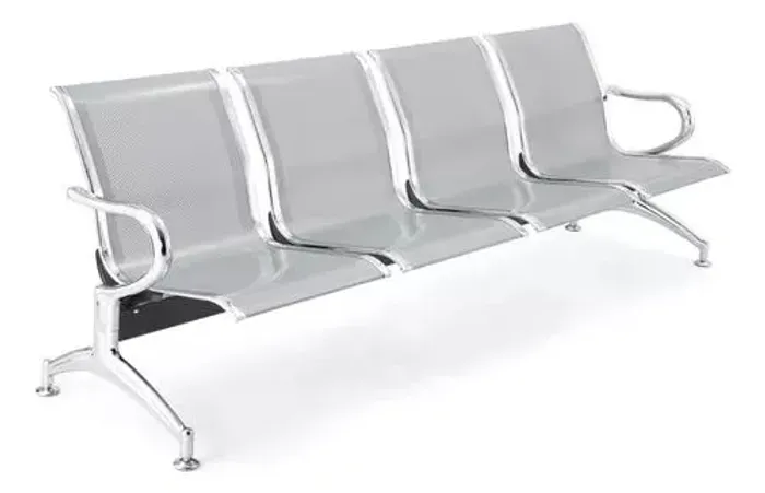 PROMOÇÃO Longarina Aeroporto Cromada 4 Lugares (Nova Direto da Fábrica)