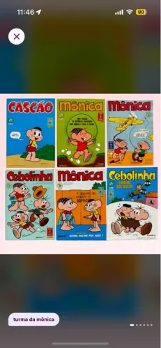 kit 6 gibis turma da mônica coleção histórica