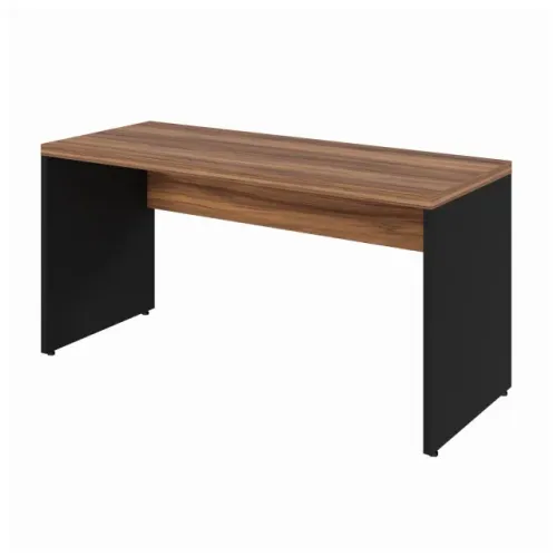 Mesa Home Office Preta E Nogal Acabamento Premium Visual Sofisticado 21472