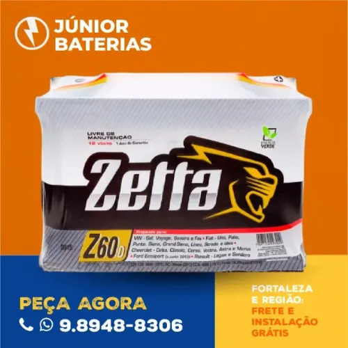 Bateria 50 amperes zetta kwid clio