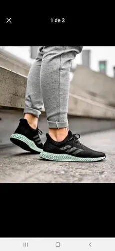 Adidas 4D cores incríveis de Brinde uma Corrente banhada a Ouro 