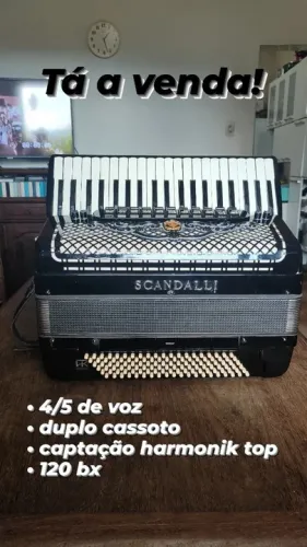 Acordeon Italo american duplo cassoto (sanfona)