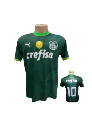 Camisa verde Palmeira. Tamanho P