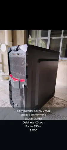 Computador Gamer Core i7 2600 - SSD 240GB + 8GB RAM