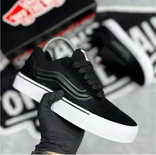 vans knu preto solado Branco 