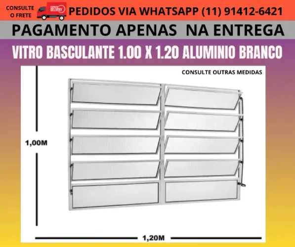 vitro de aluminio Branco Código vit879