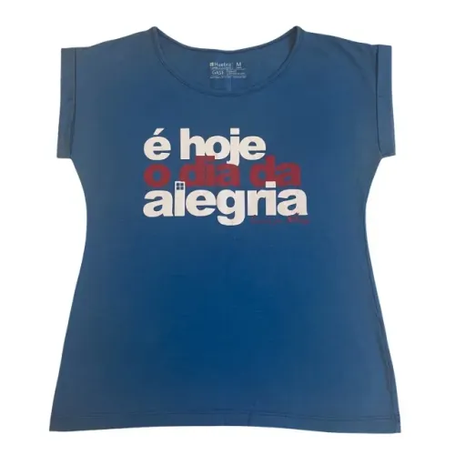 Camiseta Huebra Gase Slim Fit Feminina Original Tamanho M Azul