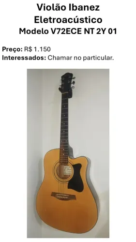 Violão Ibanez Eletroacústico Modelo V72ECE NT 2Y 01