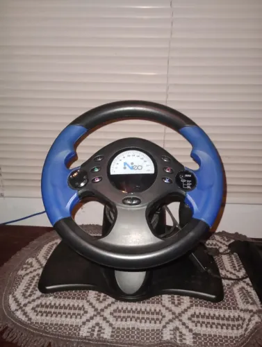 Volante  joystick neotronos 3x1 ps .PS2 .Pc . completo com pedal