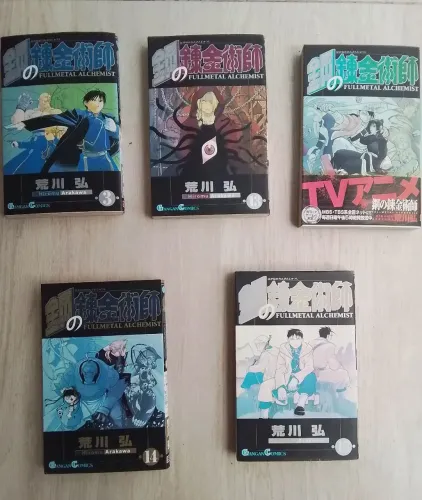 Mangás Fullmetal Alchemist (edição japonesa)- Vol. 3-12-13-14-15