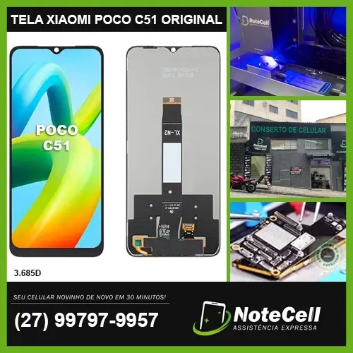 Tela Display Para Xiaomi Poco C51 Original 3.685d - Instalação Expressa!!!
