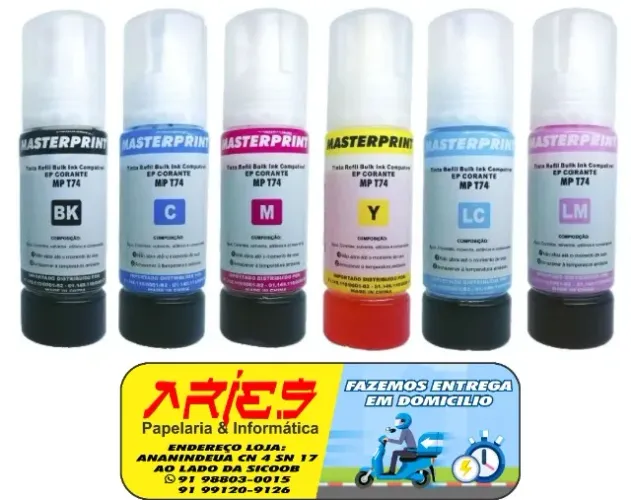 TINTA EPSON 574 T574 MP T74 CORANTE MASTERPRINT