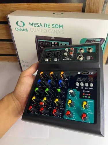 Mesa de Som 4 canais bluetooth