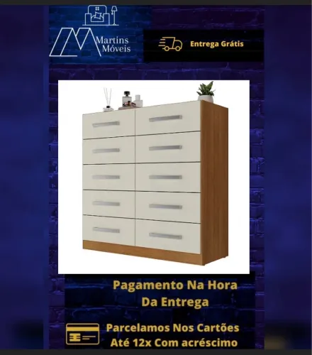 GRANDE PROMOÇÃO* CÔMODA 10 GAVETAS ENTREGA GRÁTIS ACEITA CARTÃO